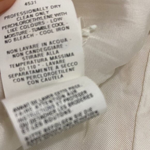 Moschino Vintage Cream Wool Coat Size 8 - Picture 14 of 15